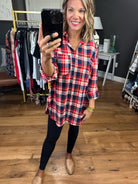 Live In Comfort Plaid Flannel Button-Down - Multiple Options-Long Sleeves-Vine & Love VT60455G-Anna Kaytes Boutique, Women's Fashion Boutique in Grinnell, Iowa