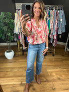 Colors In The Wind Floral Top-Short Sleeves-Umgee-Anna Kaytes Boutique, Women's Fashion Boutique in Grinnell, Iowa