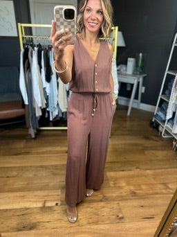 Let Me Tell You Wide-Leg Jumpsuit - Coco-Be Cool-Anna Kaytes Boutique, Women's Fashion Boutique in Grinnell, Iowa