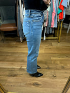 The Miley High Rise Ankle Slim Wide Leg Denim-Vervet-Anna Kaytes Boutique, Women's Fashion Boutique in Grinnell, Iowa