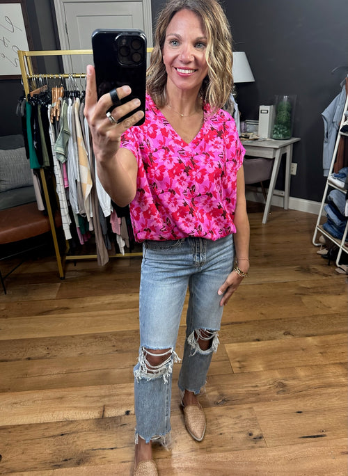 Everything To Do With It Floral Top - Pink