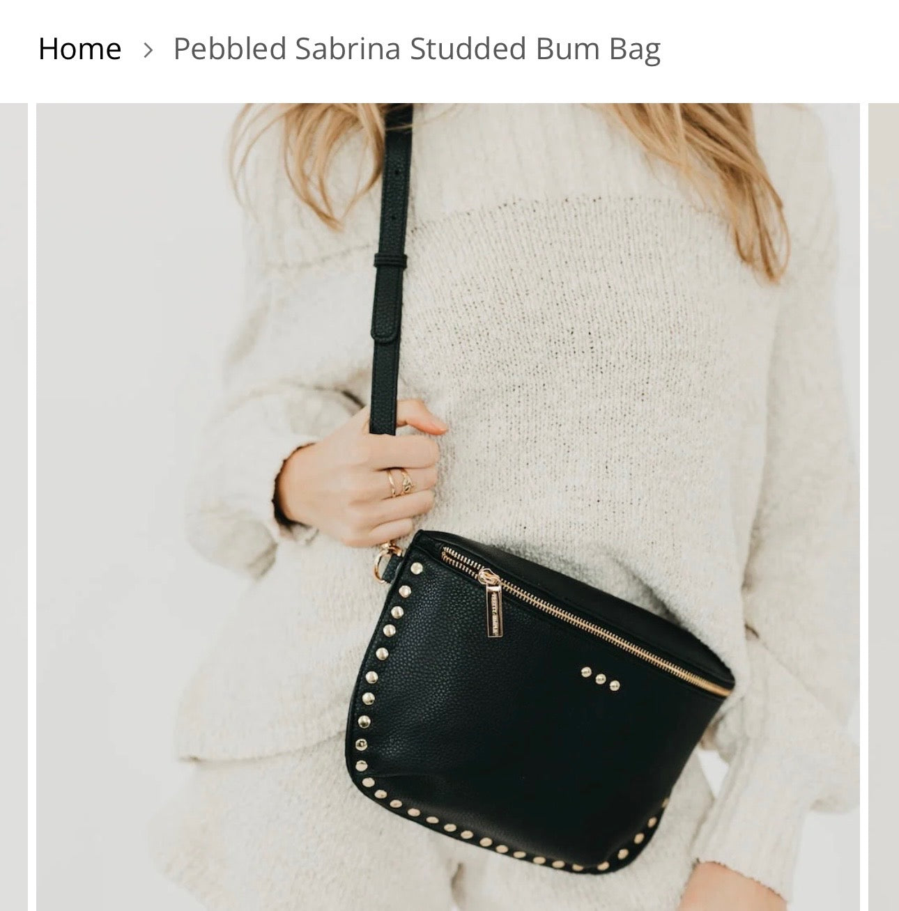 Sabrina Studded Bum Bag-Accessories-Anna Kaytes Boutique-Anna Kaytes Boutique, Women's Fashion Boutique in Grinnell, Iowa