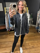 Making Perfect Sense Shacket - Washed Charcoal-Be Cool-Anna Kaytes Boutique, Women's Fashion Boutique in Grinnell, Iowa