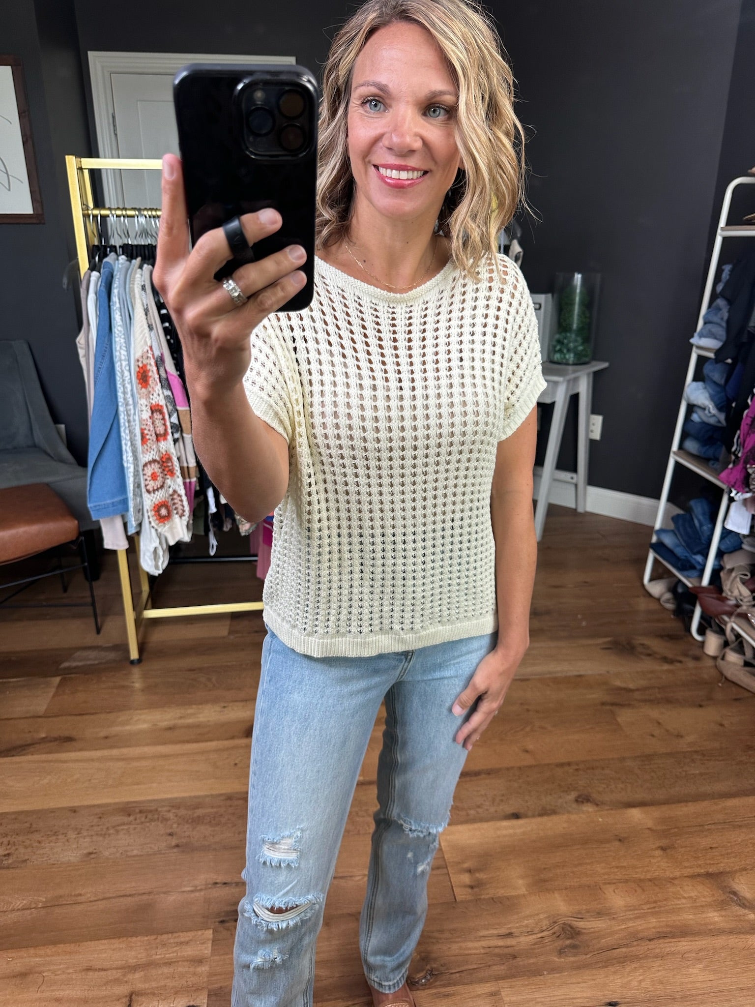 My Decision Crochet Knit Top - Cream-Wishlist-Anna Kaytes Boutique, Women's Fashion Boutique in Grinnell, Iowa