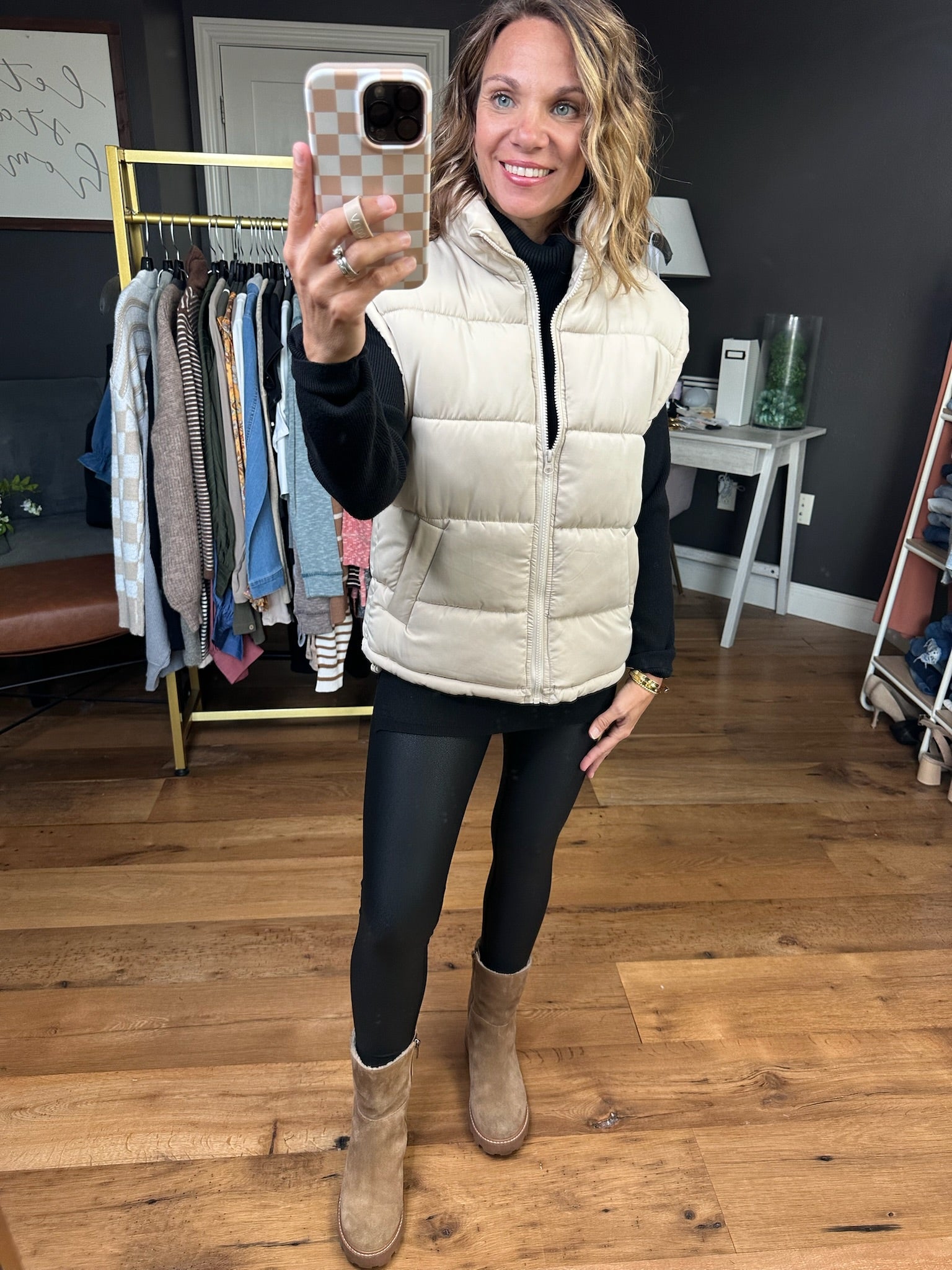 The Jessica Puffer Vest - Multiple Options-Very J-Anna Kaytes Boutique, Women's Fashion Boutique in Grinnell, Iowa