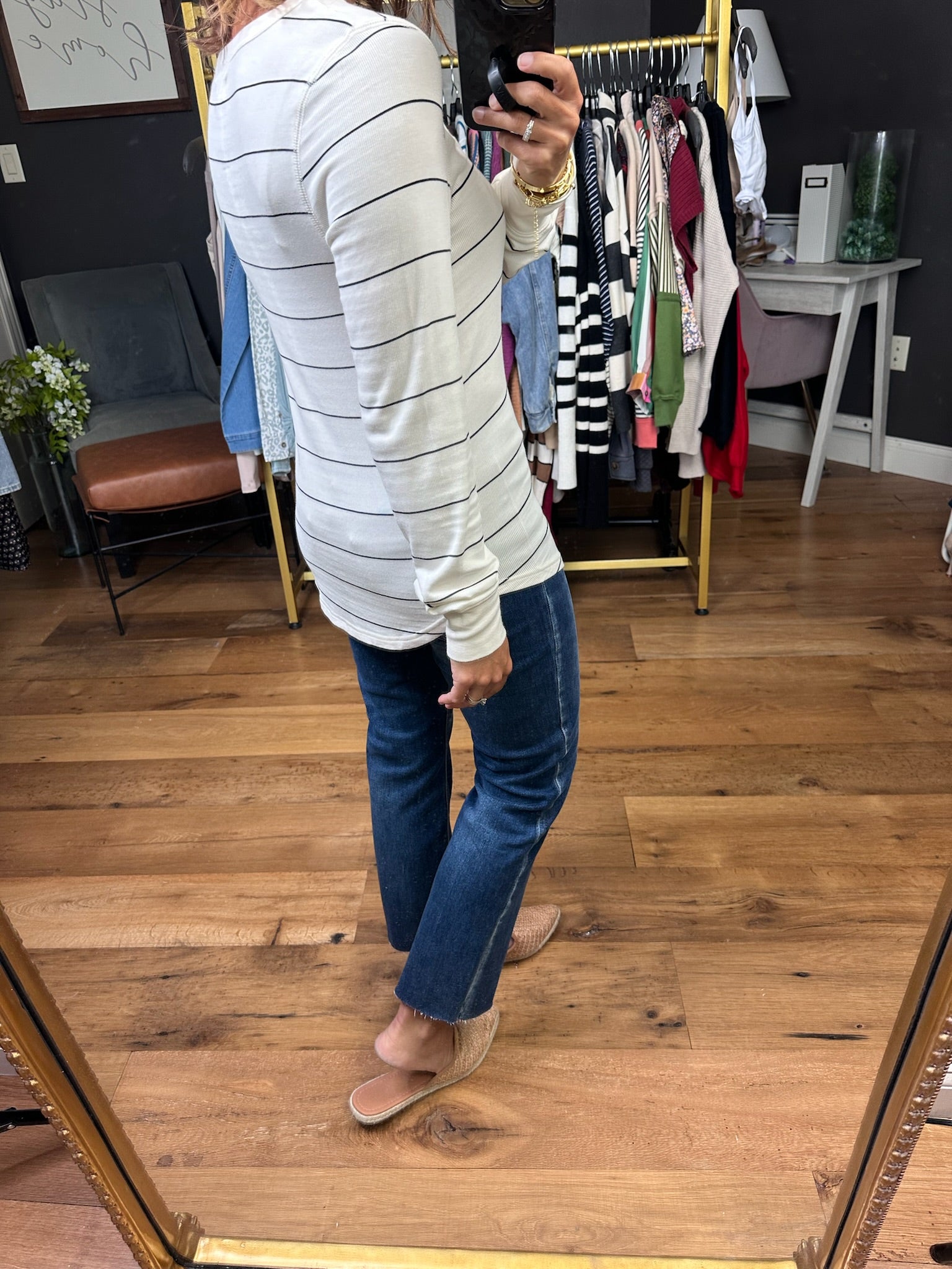 Heard You Say Striped Long Sleeve Top - Multiple Options-Thread & Supply-Anna Kaytes Boutique, Women's Fashion Boutique in Grinnell, Iowa