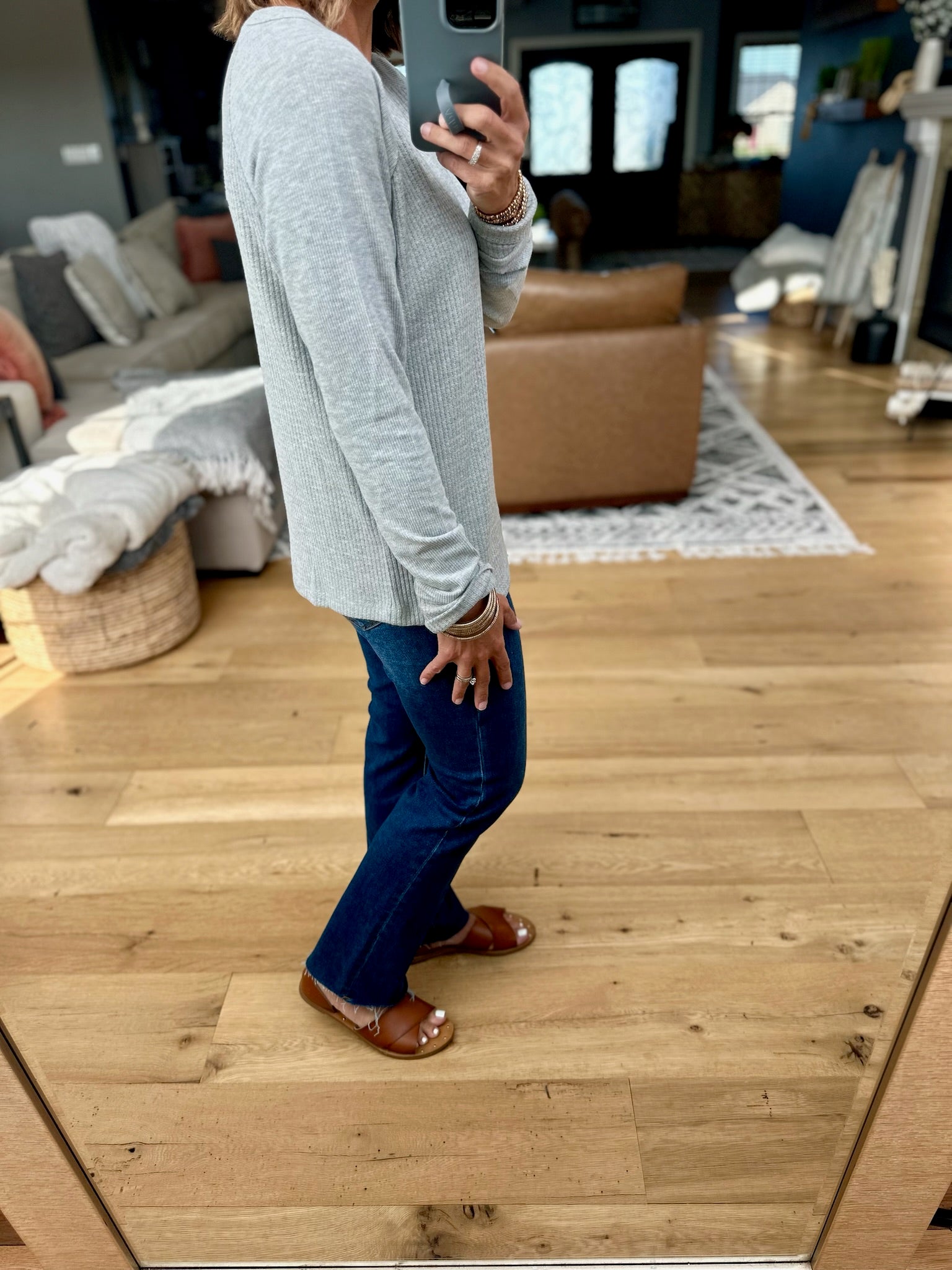 Cutting It Close Ribbed Long Sleeve Top-Staccato-Anna Kaytes Boutique, Women's Fashion Boutique in Grinnell, Iowa