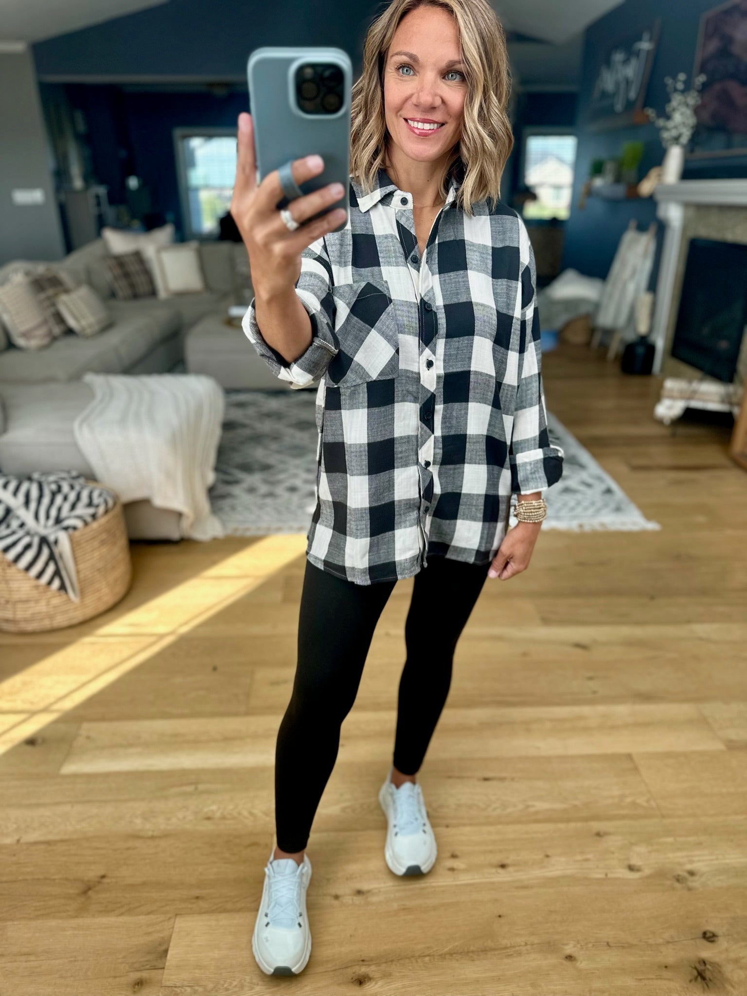 Find My Way Plaid Button-Down Top-Be Cool-Anna Kaytes Boutique, Women's Fashion Boutique in Grinnell, Iowa