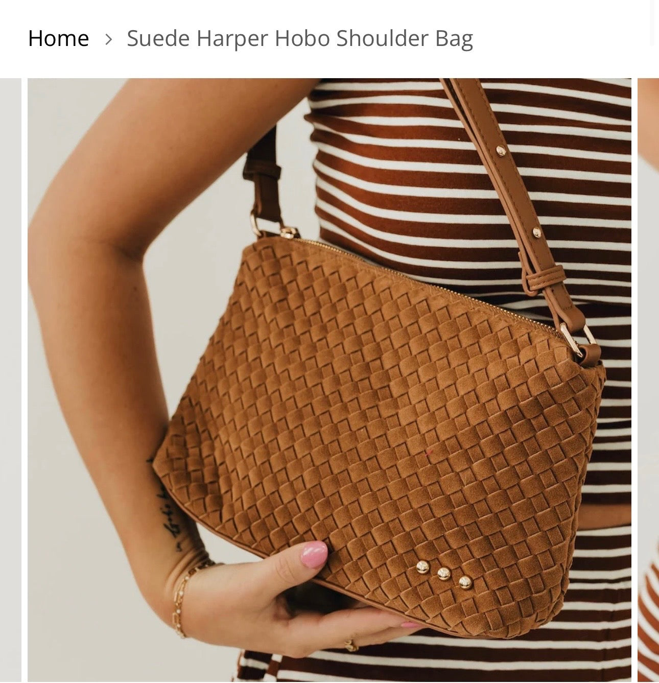 Suede Harper Hobo Bag- Camel-Accessories-Anna Kaytes Boutique-Anna Kaytes Boutique, Women's Fashion Boutique in Grinnell, Iowa