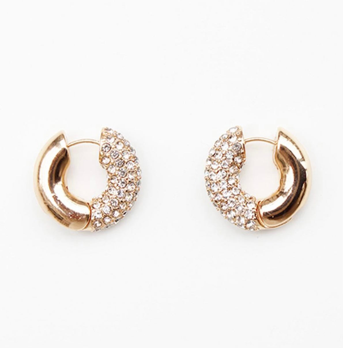 Rhinestone Huggie Earrings- Multiple Options