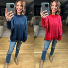 Make A Deal Textured Sweater-Sweaters-Zenana-Anna Kaytes Boutique, Women's Fashion Boutique in Grinnell, Iowa