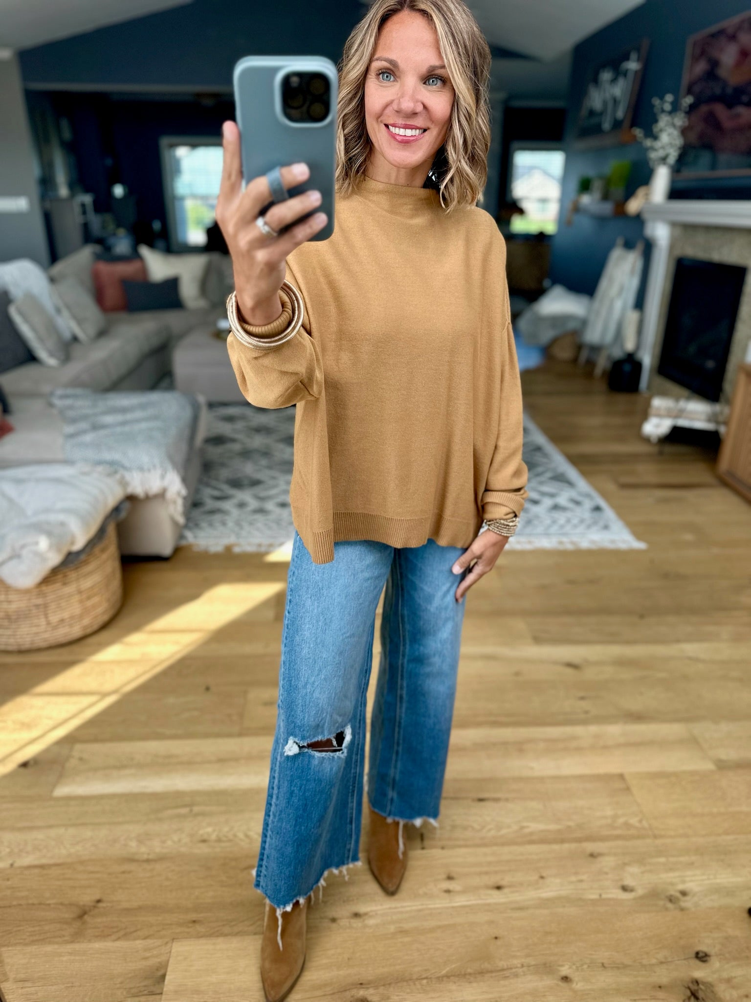Count On You Mock-Neck Top-Wishlist-Anna Kaytes Boutique, Women's Fashion Boutique in Grinnell, Iowa