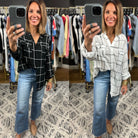 Make It Known Plaid Button-Down Top-Long Sleeves-The Workshop-Anna Kaytes Boutique, Women's Fashion Boutique in Grinnell, Iowa
