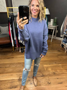 Show Me The Way Textured Mock-Neck Crew Sweater - Multiple Options-Sweaters-By Together L4515-Anna Kaytes Boutique, Women's Fashion Boutique in Grinnell, Iowa