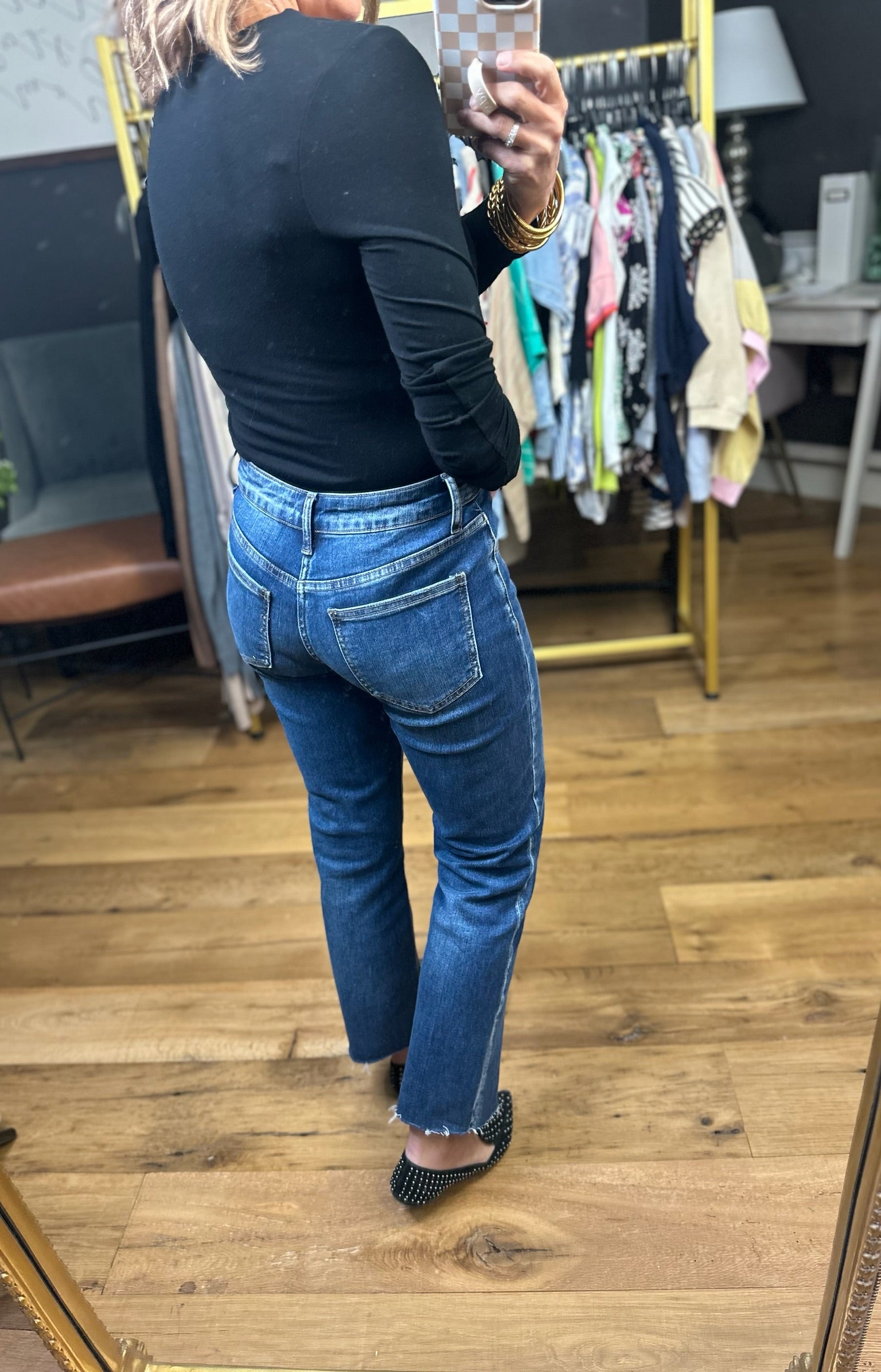 The Ruby Mid-Rise Straight Crop Denim-Jeans-Loveret-Anna Kaytes Boutique, Women's Fashion Boutique in Grinnell, Iowa