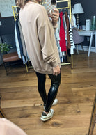 Between Us Crew Sweatshirt - Mocha-Wishlist-Anna Kaytes Boutique, Women's Fashion Boutique in Grinnell, Iowa