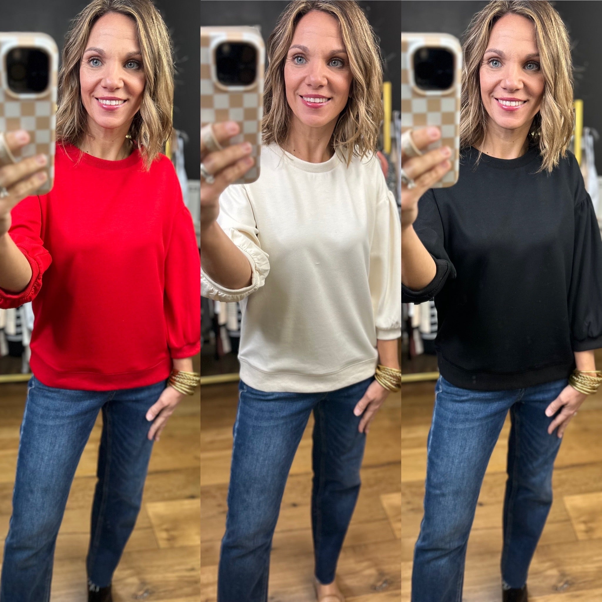 Where I've Been 3/4 Sleeve Top - Multiple Options-Jodifl-Anna Kaytes Boutique, Women's Fashion Boutique in Grinnell, Iowa