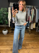 A Day to Remember Heather Grey Classic Crew Knit-Sweaters-Be cool-Anna Kaytes Boutique, Women's Fashion Boutique in Grinnell, Iowa