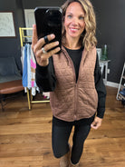 Understanding Fall Quilted Vest - Mocha-Staccato-Anna Kaytes Boutique, Women's Fashion Boutique in Grinnell, Iowa