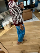 Cloud Nine Striped Henley Top-Staccato-Anna Kaytes Boutique, Women's Fashion Boutique in Grinnell, Iowa