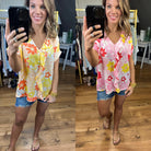 Feeling Bold Floral Top With Flutter Detail - Multiple Options-Short Sleeves-Entro 7002-Anna Kaytes Boutique, Women's Fashion Boutique in Grinnell, Iowa