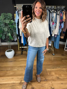 On The Record Knit Top-Short Sleeves-Blu Pepper-Anna Kaytes Boutique, Women's Fashion Boutique in Grinnell, Iowa