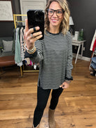 The Cara Striped Ribbed Longsleeve - Multiple Options-Long Sleeves-Cotton Bleu 63057-Anna Kaytes Boutique, Women's Fashion Boutique in Grinnell, Iowa