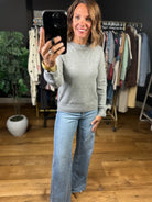 A Day to Remember Heather Grey Classic Crew Knit-Sweaters-Be cool-Anna Kaytes Boutique, Women's Fashion Boutique in Grinnell, Iowa