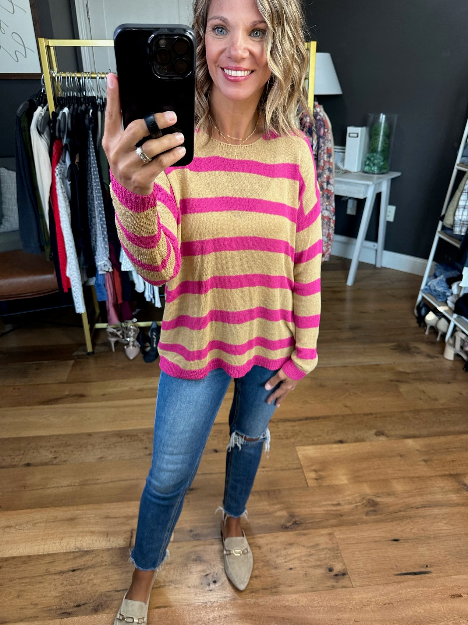 Easily Yours Striped Lightweight Sweater - Multiple Options