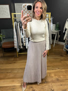 Under The Lights Lurex Maxi Skirt - Blush-Skies Are Blue-Anna Kaytes Boutique, Women's Fashion Boutique in Grinnell, Iowa