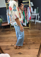 Garden Charm Floral Top - Oat Multi-Short Sleeves-THML-Anna Kaytes Boutique, Women's Fashion Boutique in Grinnell, Iowa