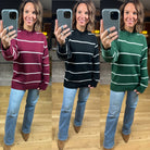 Up To You Striped Crew Sweater-Sweaters-Zenana-Anna Kaytes Boutique, Women's Fashion Boutique in Grinnell, Iowa