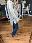 Call It Love V-Neck Sweater Vest - Heather Grey-La Miel-Anna Kaytes Boutique, Women's Fashion Boutique in Grinnell, Iowa