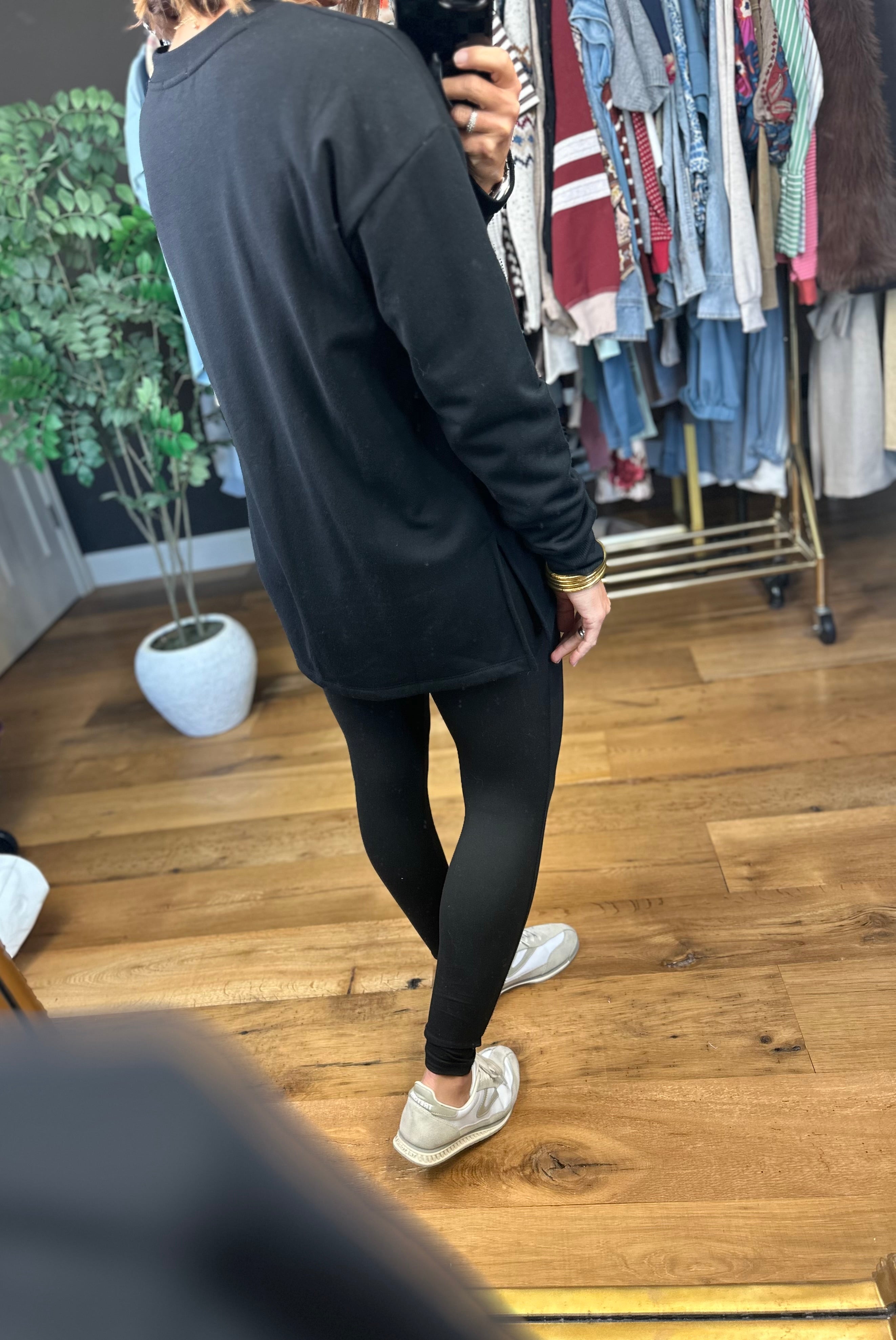 My Request Brushed Terry Sweatshirt-Long Sleeves-Be Cool-Anna Kaytes Boutique, Women's Fashion Boutique in Grinnell, Iowa