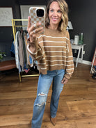 Making Things Right Striped Cropped Sweater - Camel/Shell-Wishlist-Anna Kaytes Boutique, Women's Fashion Boutique in Grinnell, Iowa