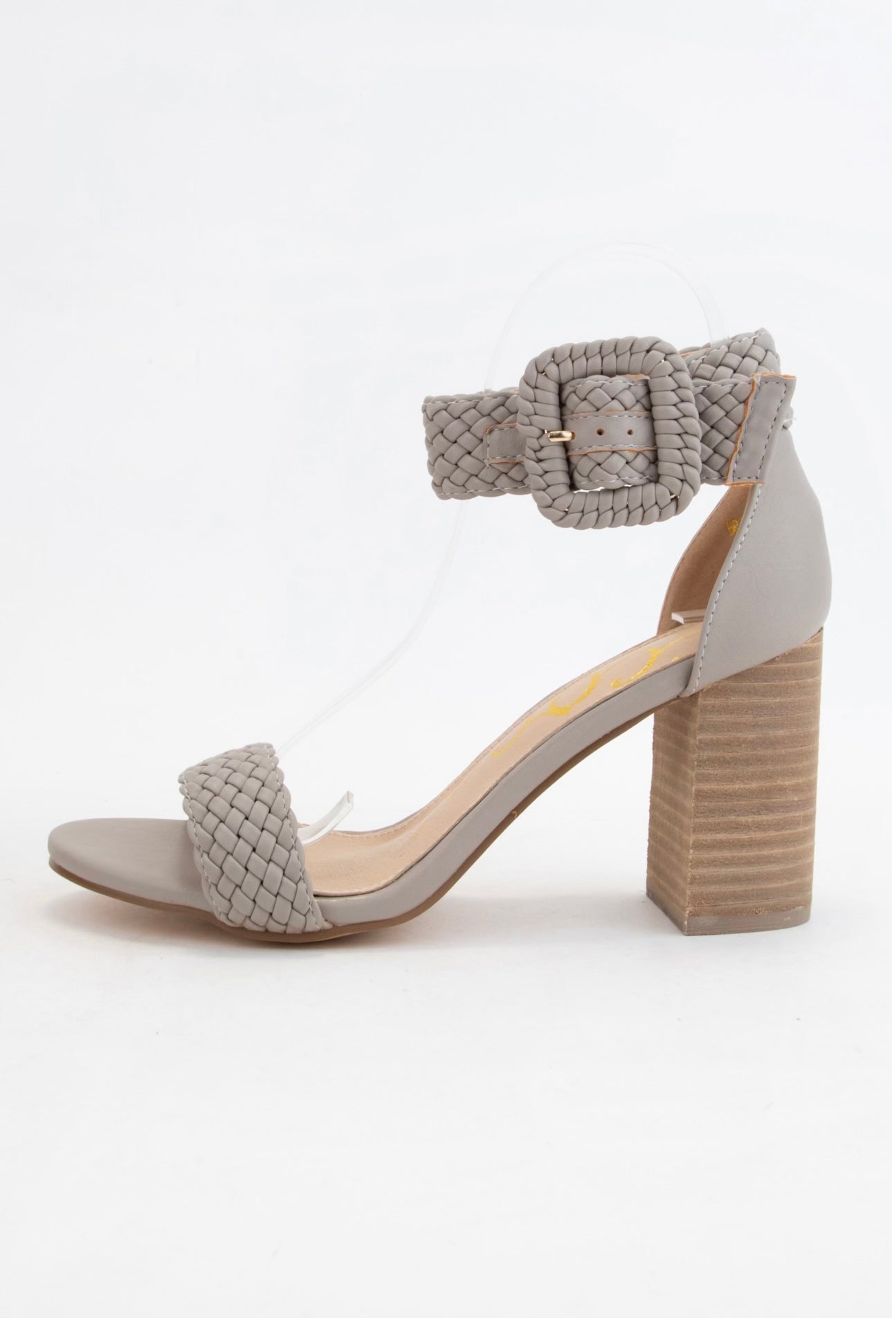 The Bridget Braided Heel - Grey-Heels-Ccocci- Bridget-Anna Kaytes Boutique, Women's Fashion Boutique in Grinnell, Iowa