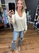 On The Edge Lightweight Sweater - Cream-Sweaters-Be Cool 63942-Anna Kaytes Boutique, Women's Fashion Boutique in Grinnell, Iowa