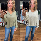 Convince Yourself Ribbed V-Neck Long Sleeve - Multiple Options-Blu Pepper-Anna Kaytes Boutique, Women's Fashion Boutique in Grinnell, Iowa