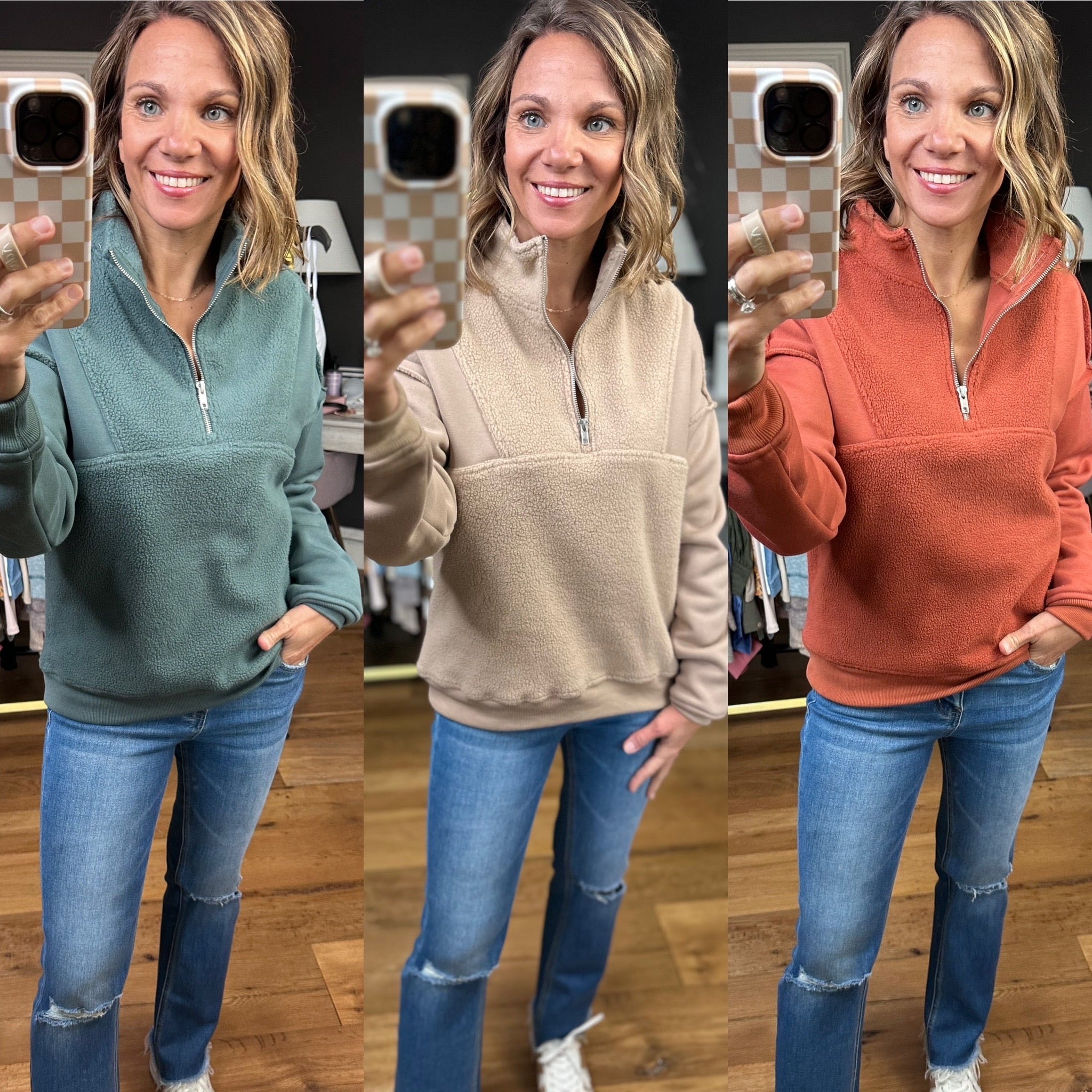 Walk In The Park Sherpa-Detail Pullover - Multiple Options-Staccato-Anna Kaytes Boutique, Women's Fashion Boutique in Grinnell, Iowa