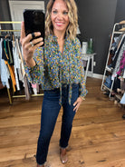 In the Spotlight Floral Top - Black Multi-Long Sleeves-Skies Are Blue-Anna Kaytes Boutique, Women's Fashion Boutique in Grinnell, Iowa