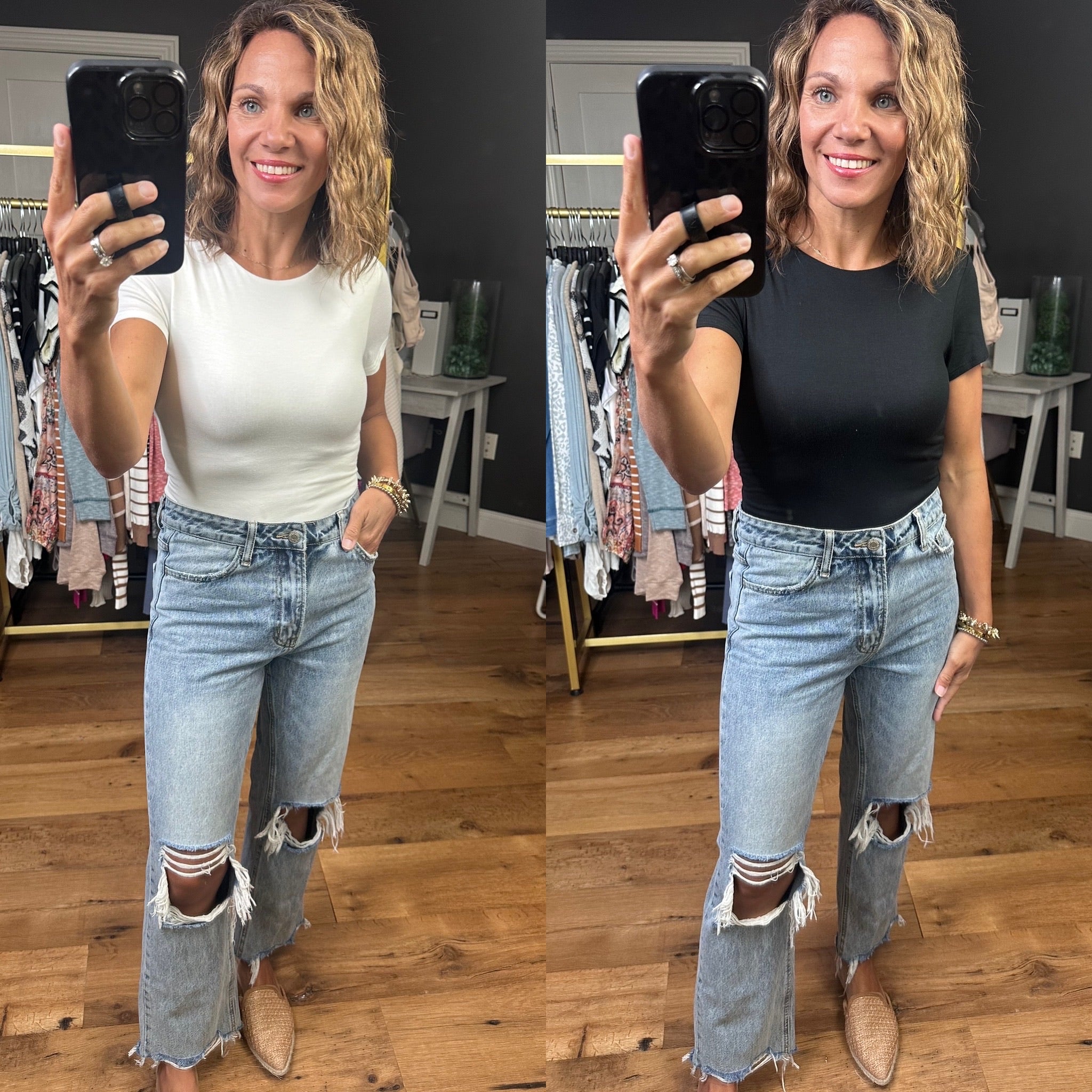 The Kate Short-Sleeve Bodysuit - Multiple Options-Wasabi & Mint-Anna Kaytes Boutique, Women's Fashion Boutique in Grinnell, Iowa