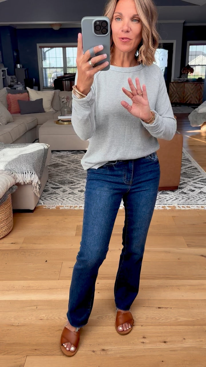 The Georgia High-Rise Ankle Mini Bootcut Denim-Loveret-Anna Kaytes Boutique, Women's Fashion Boutique in Grinnell, Iowa