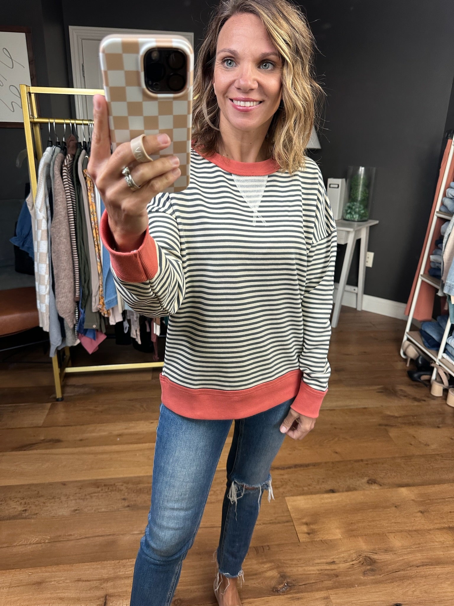 All Day Comfort Striped Crew - Multiple Options-Staccato-Anna Kaytes Boutique, Women's Fashion Boutique in Grinnell, Iowa