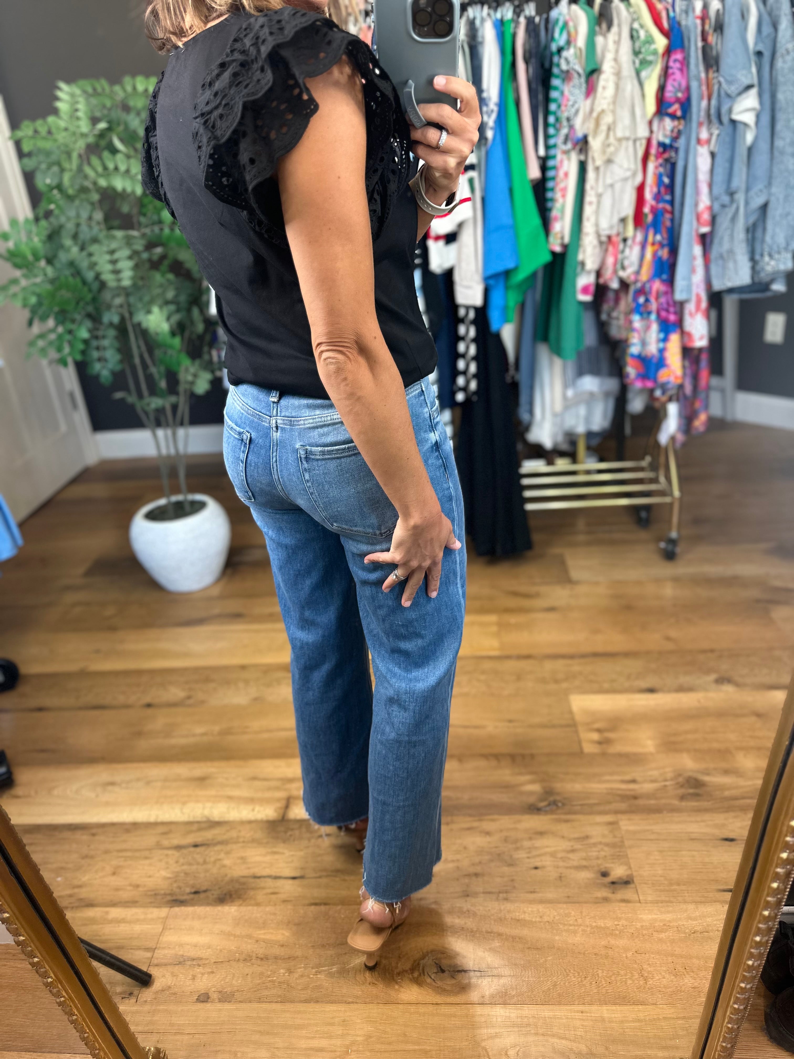 Playing Along Flutter-Sleeve Top-Short Sleeves-Vine & Love-Anna Kaytes Boutique, Women's Fashion Boutique in Grinnell, Iowa