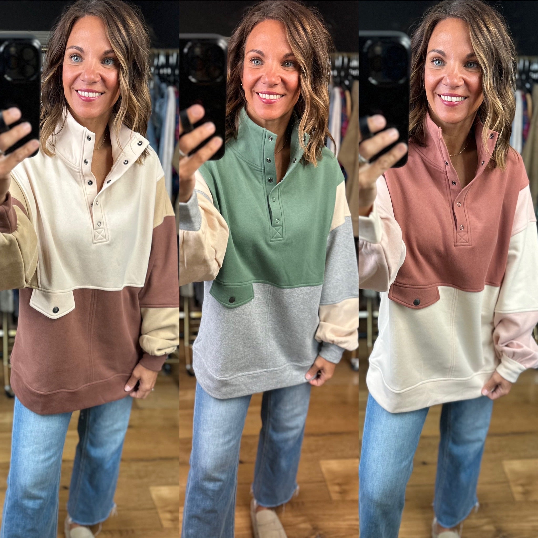 The Kara Colorblock Pullover-Sweaters-Anna Kaytes Boutique-Anna Kaytes Boutique, Women's Fashion Boutique in Grinnell, Iowa