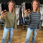Give & Take Striped Crew-Long Sleeves-Be Cool-Anna Kaytes Boutique, Women's Fashion Boutique in Grinnell, Iowa