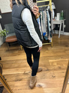 The Gabby Puffer Vest - Black-Blu Pepper-Anna Kaytes Boutique, Women's Fashion Boutique in Grinnell, Iowa