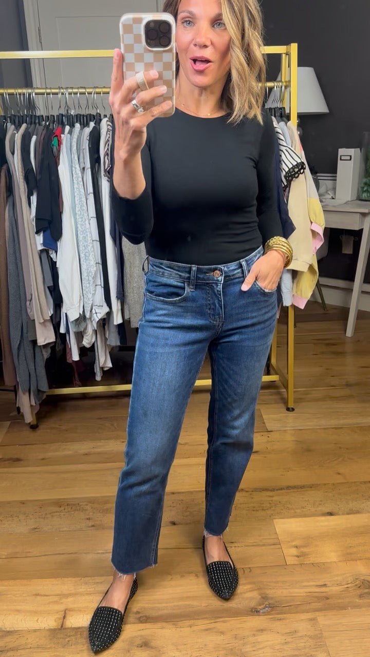 The Ruby Mid-Rise Straight Crop Denim-Jeans-Loveret-Anna Kaytes Boutique, Women's Fashion Boutique in Grinnell, Iowa