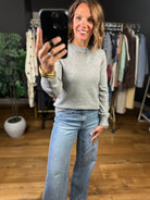 A Day to Remember Heather Grey Classic Crew Knit-Sweaters-Be cool-Anna Kaytes Boutique, Women's Fashion Boutique in Grinnell, Iowa