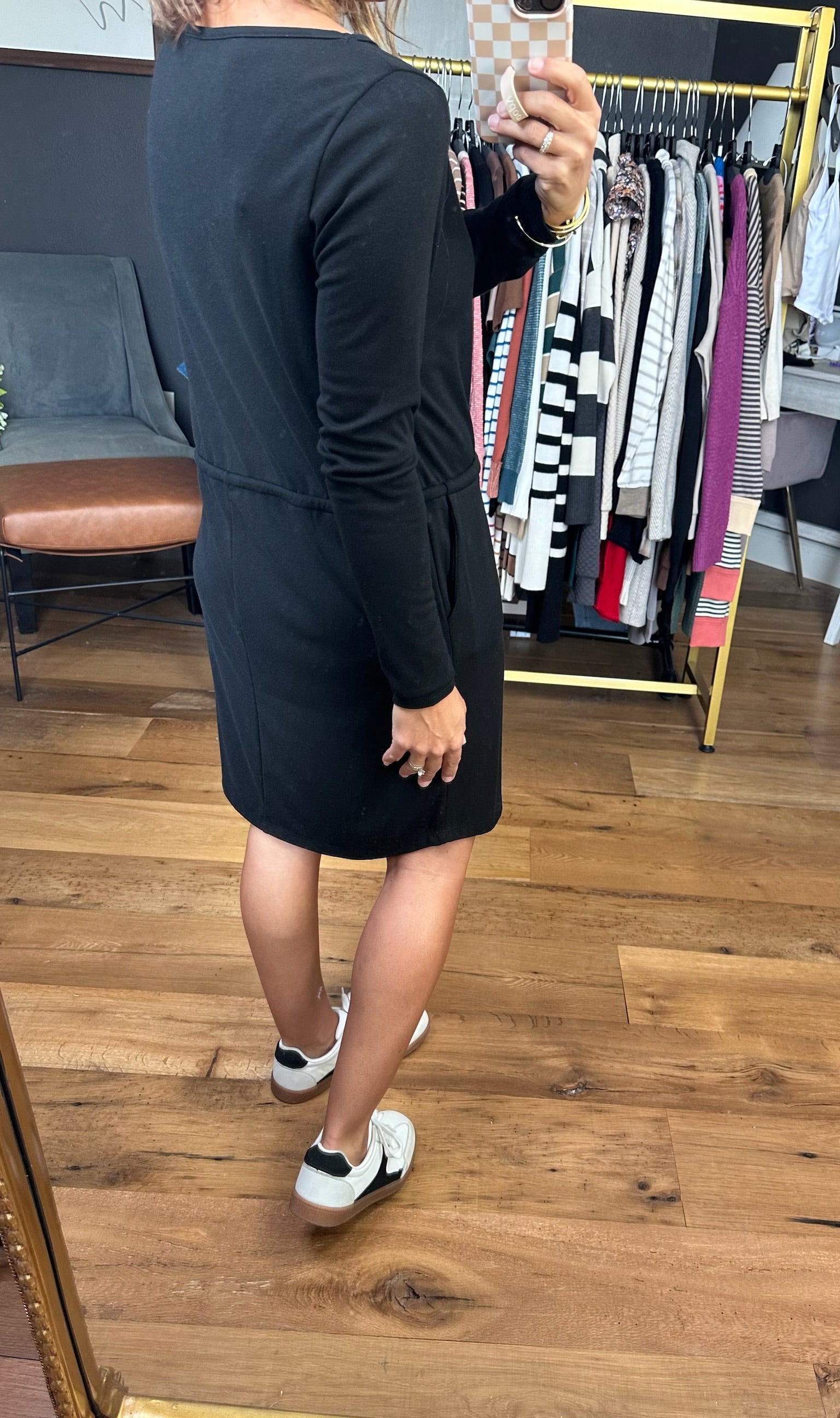 As Of Now Tie-Waist Dress - Black-Staccato-Anna Kaytes Boutique, Women's Fashion Boutique in Grinnell, Iowa